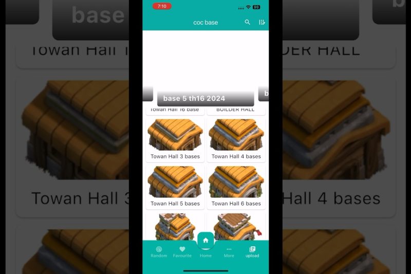 Clash of clan base layout app iPhone #shortvideo #coc